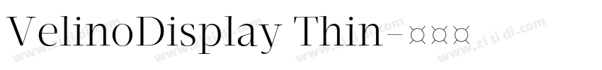 VelinoDisplay Thin字体转换